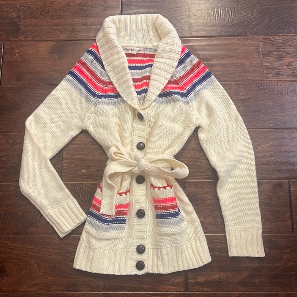 Forever 21 shawl collared button down cardigan with front pockets